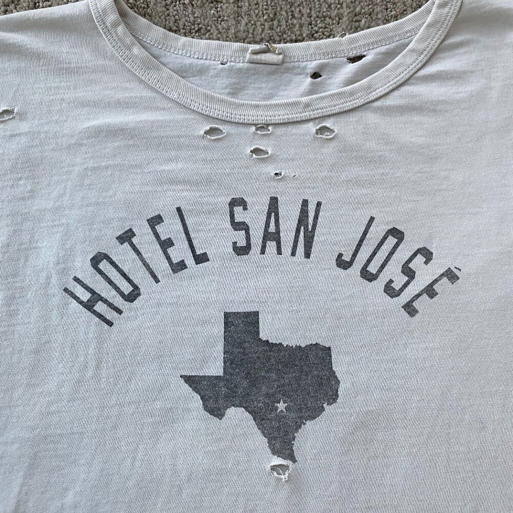 Gray Austin Texas Hotel San Jose T-Shirt sz XL Filth Mart - Picture 2 of 4